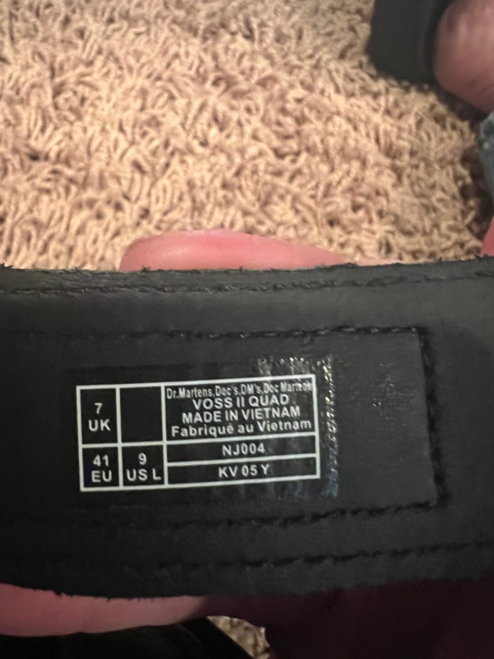 Dr. Martens Black Crisscross Platform Sandals with Yellow Stitching - Picture 3 of 4